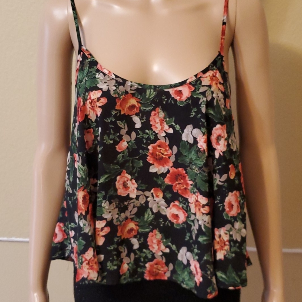 Floral Babydoll Tank Blouse